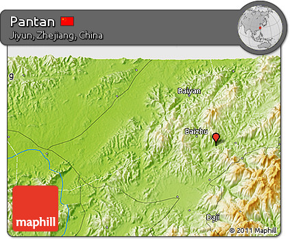 Physical 3D Map of Pantan
