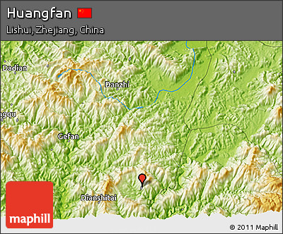 Physical 3D Map of Huangfan