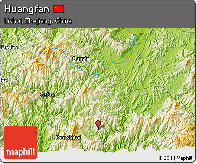 Physical 3D Map of Huangfan
