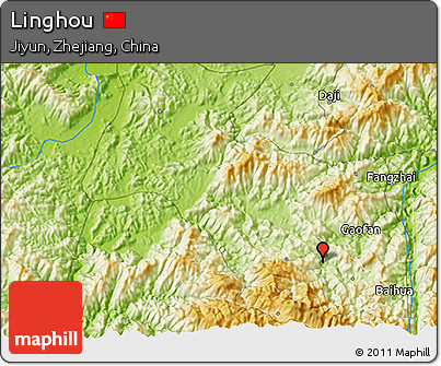 Physical 3D Map of Linghou