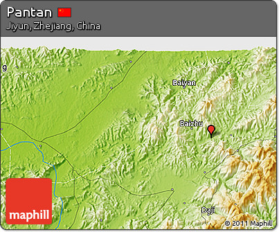 Physical 3D Map of Pantan
