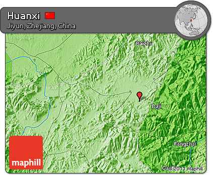 Political 3D Map of Huanxi