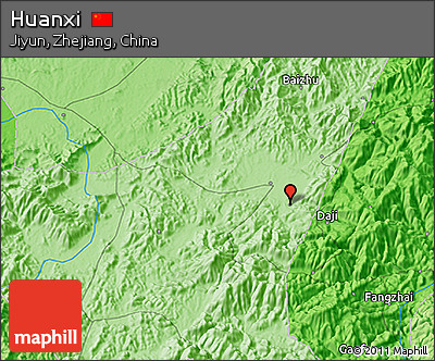 Political 3D Map of Huanxi