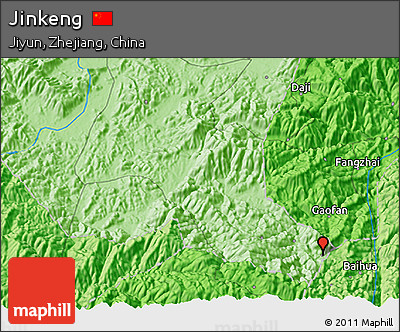 Political 3D Map of Jinkeng