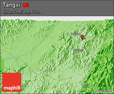 Political 3D Map of Tangxi
