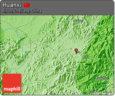 Political 3D Map of Huanxi