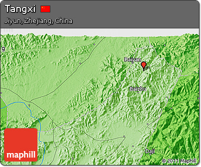 Political 3D Map of Tangxi