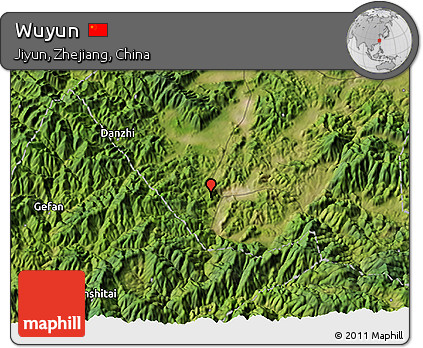 Satellite 3D Map of Wuyun