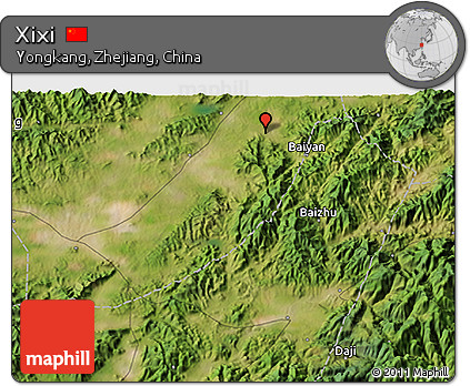 Satellite 3D Map of Xixi