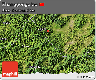 Satellite 3D Map of Zhanggongqiao