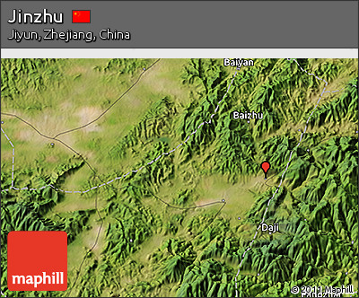 Satellite 3D Map of Jinzhu