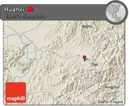 Shaded Relief 3D Map of Huanxi