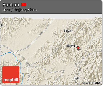 Shaded Relief 3D Map of Pantan