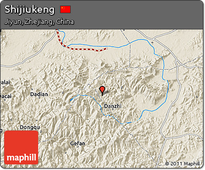 Shaded Relief 3D Map of Shijiukeng