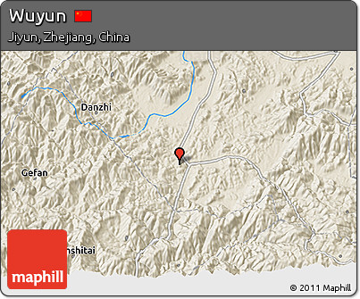 Shaded Relief 3D Map of Wuyun