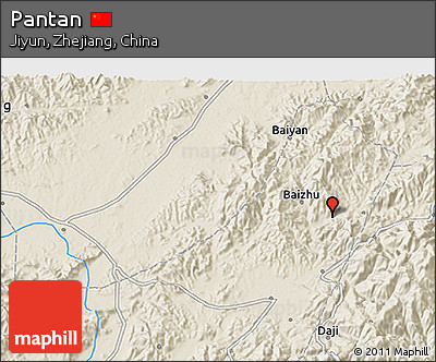 Shaded Relief 3D Map of Pantan