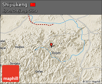 Shaded Relief 3D Map of Shijiukeng