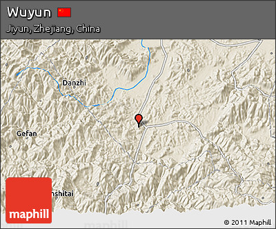 Shaded Relief 3D Map of Wuyun