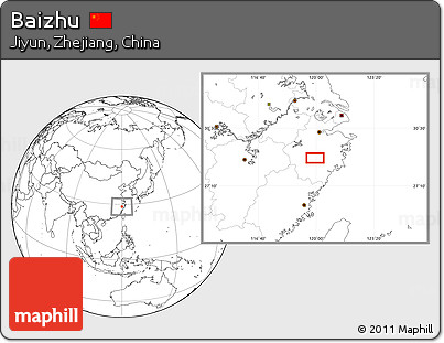 Blank Location Map of Baizhu