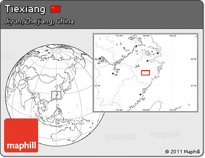 Blank Location Map of Tiexiang