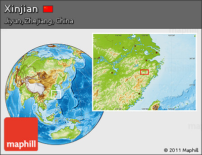 Physical Location Map of Xinjian