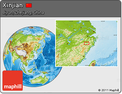 Physical Location Map of Xinjian