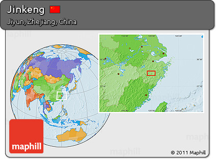 Political Location Map of Jinkeng
