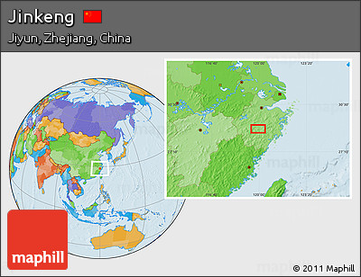 Political Location Map of Jinkeng