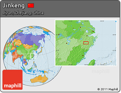 Political Location Map of Jinkeng