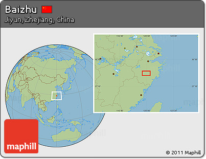 Savanna Style Location Map of Baizhu