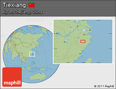 Savanna Style Location Map of Tiexiang