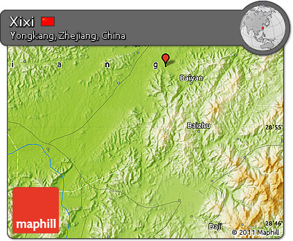 Physical Map of Xixi