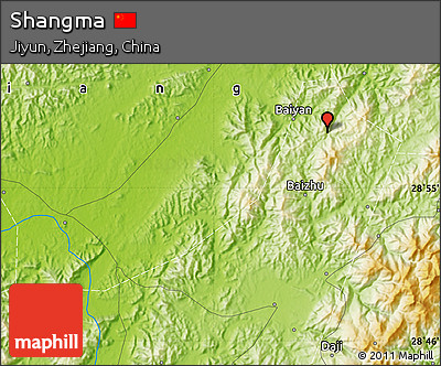 Physical Map of Shangma