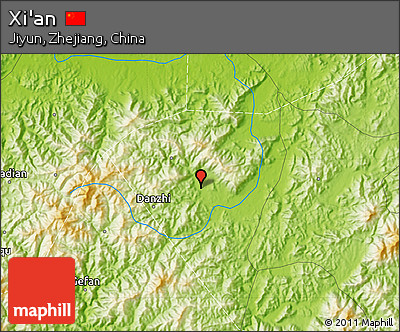 Physical Map of Xi'an