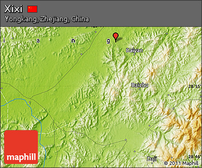 Physical Map of Xixi