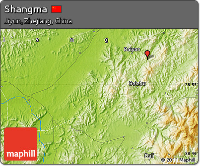 Physical Map of Shangma