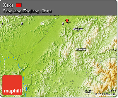 Physical Map of Xixi
