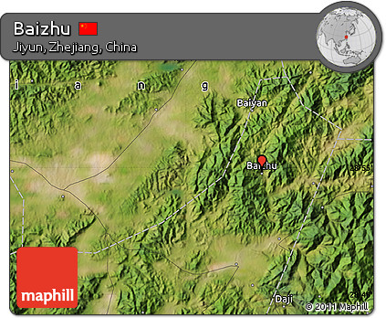 Satellite Map of Baizhu