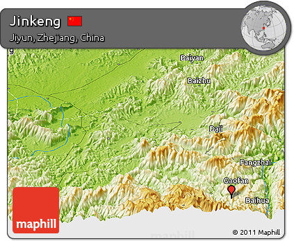 Physical Panoramic Map of Jinkeng