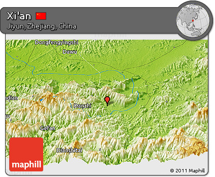 Physical Panoramic Map of Xi'an