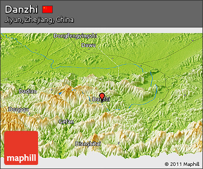 Physical Panoramic Map of Danzhi