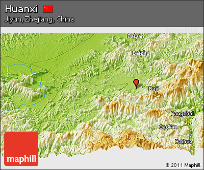 Physical Panoramic Map of Huanxi