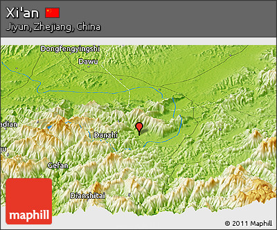 Physical Panoramic Map of Xi'an