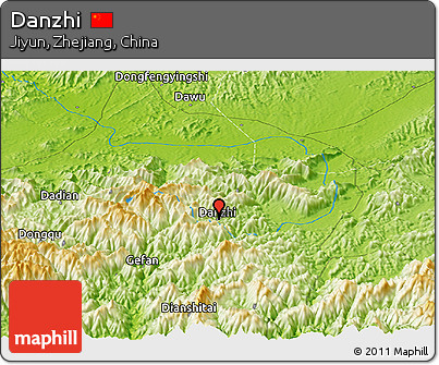 Physical Panoramic Map of Danzhi