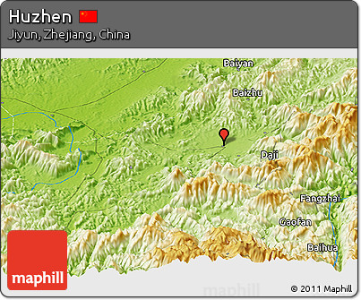 Physical Panoramic Map of Huzhen