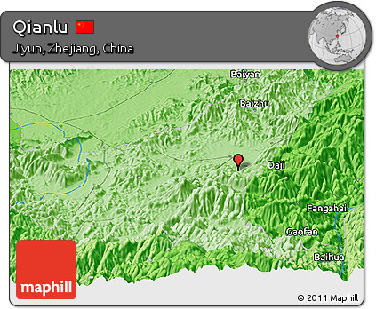 Political Panoramic Map of Qianlu