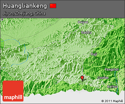 Political Panoramic Map of Huangliankeng