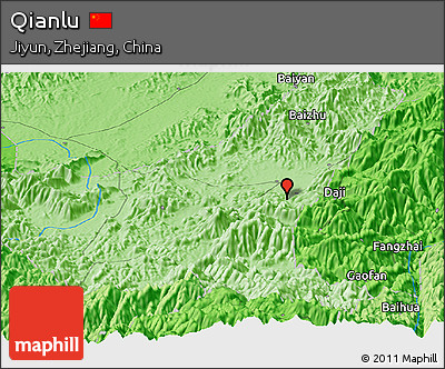 Political Panoramic Map of Qianlu