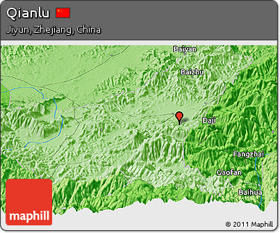 Political Panoramic Map of Qianlu