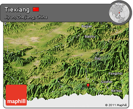 Satellite Panoramic Map of Tiexiang